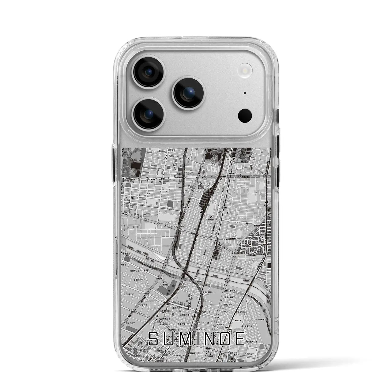 【住之江(大阪府)】地図柄iPhoneケース(MagSafeタイプ)