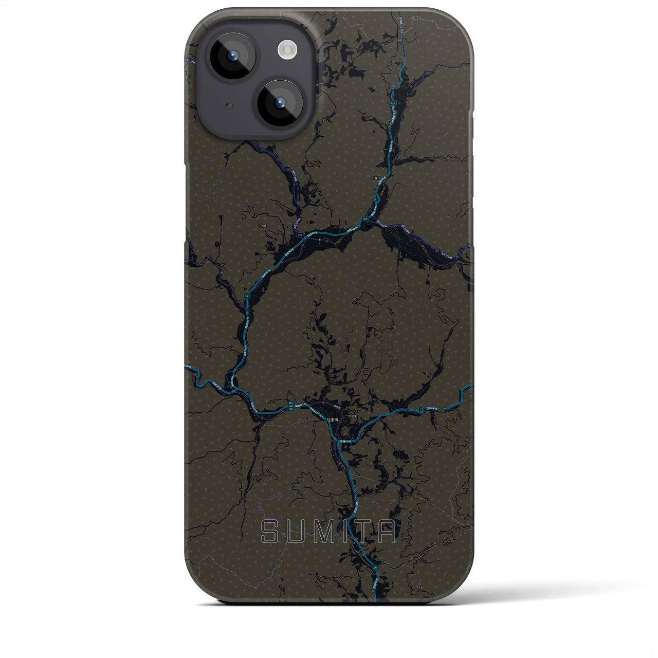 【住田(岩手県)】地図柄iPhoneケース(バックカバータイプ)