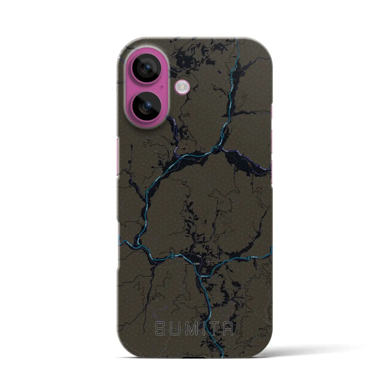 【住田(岩手県)】地図柄iPhoneケース(バックカバータイプ)