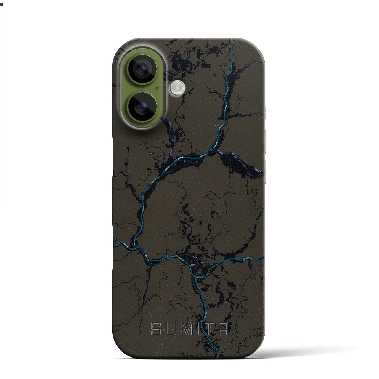 【住田(岩手県)】地図柄iPhoneケース(バックカバータイプ)