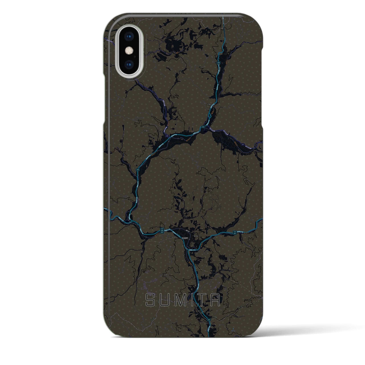 【住田(岩手県)】地図柄iPhoneケース(バックカバータイプ)