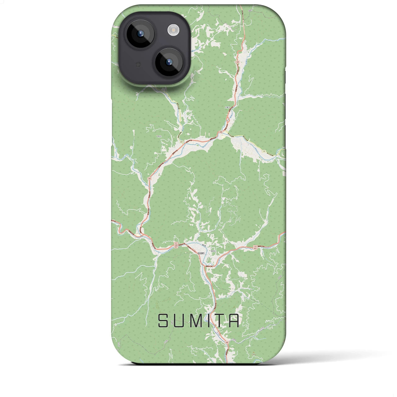 【住田(岩手県)】地図柄iPhoneケース(バックカバータイプ)