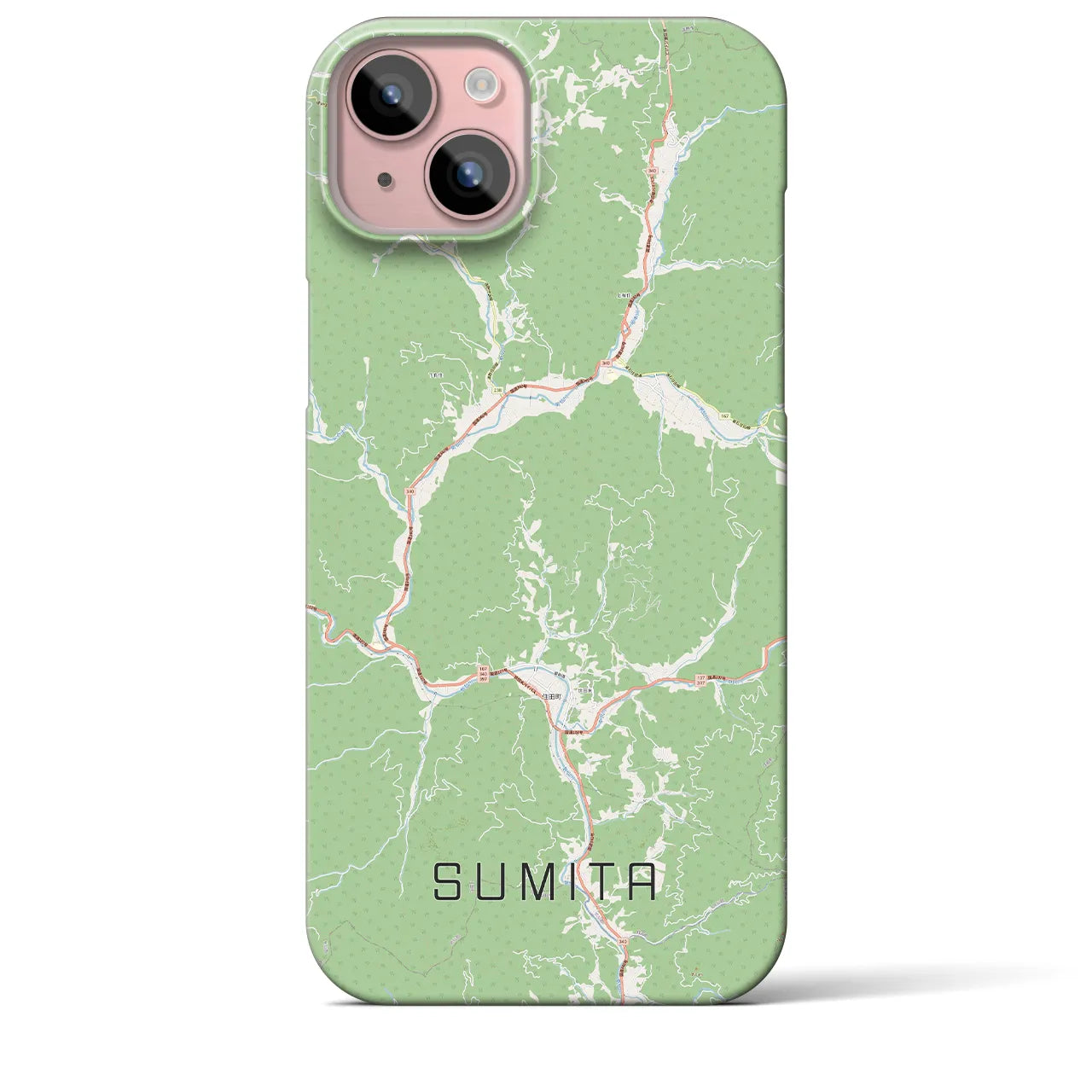 【住田(岩手県)】地図柄iPhoneケース(バックカバータイプ)