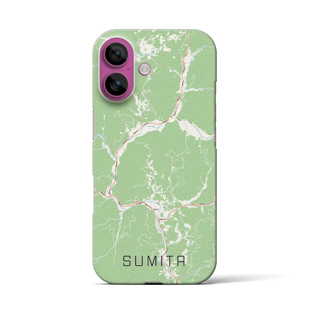 【住田(岩手県)】地図柄iPhoneケース(バックカバータイプ)