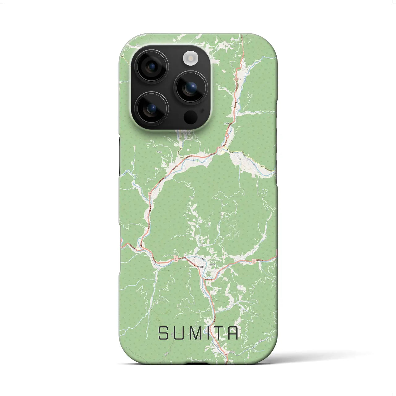 【住田(岩手県)】地図柄iPhoneケース(バックカバータイプ)