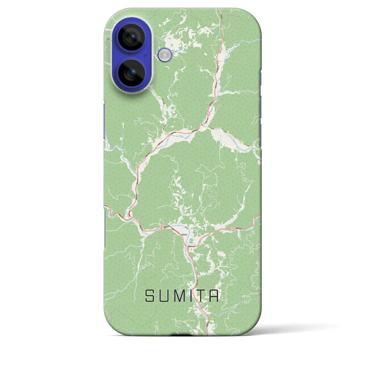 【住田(岩手県)】地図柄iPhoneケース(バックカバータイプ)ナチュラル・iPhone 16 Pro Max 用