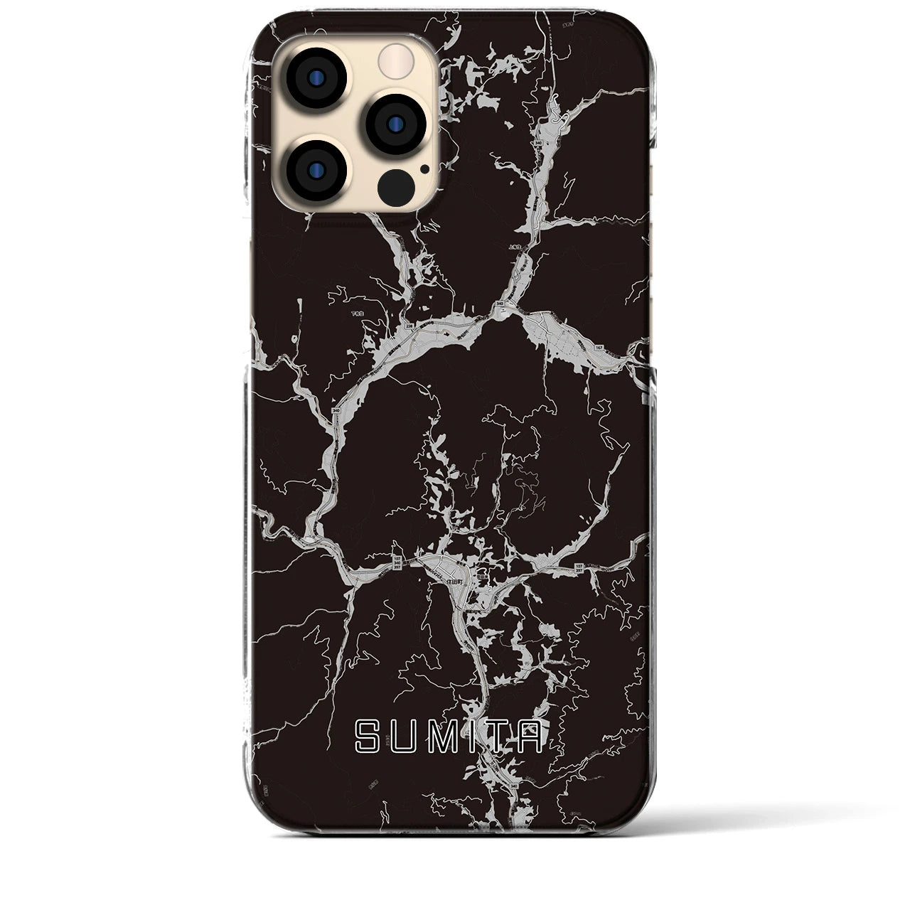 【住田(岩手県)】地図柄iPhoneケース(クリアタイプ)