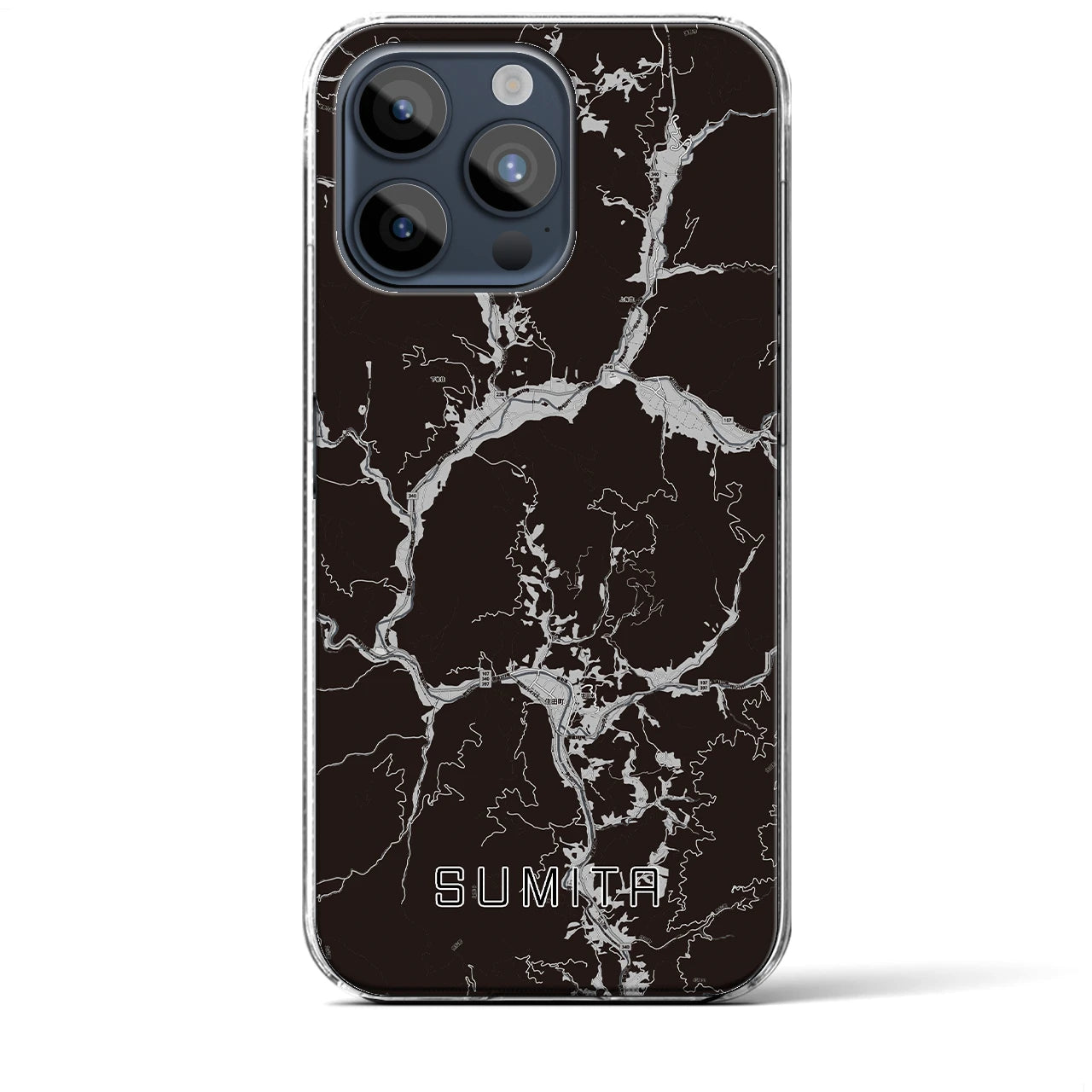 【住田(岩手県)】地図柄iPhoneケース(クリアタイプ)