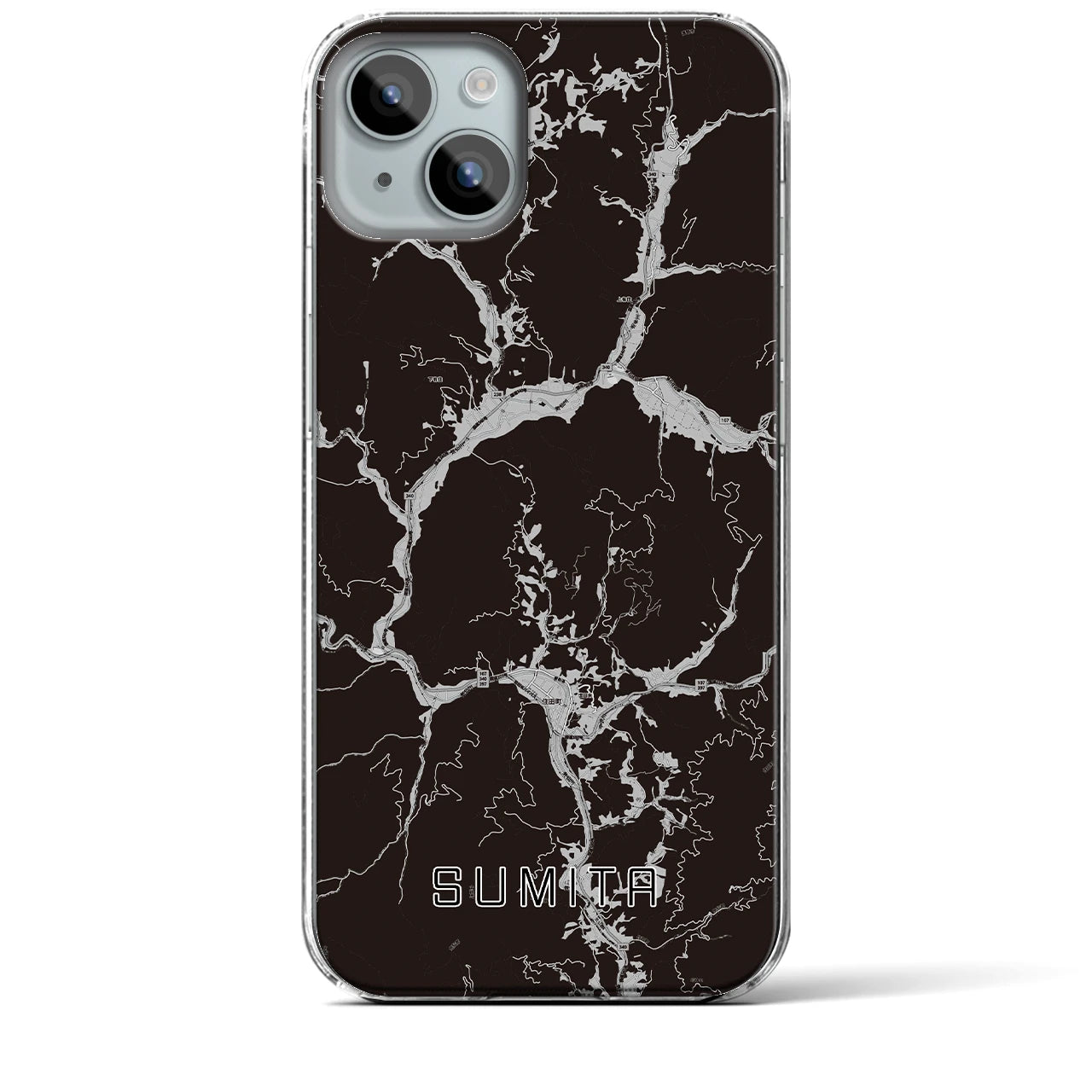 【住田(岩手県)】地図柄iPhoneケース(クリアタイプ)