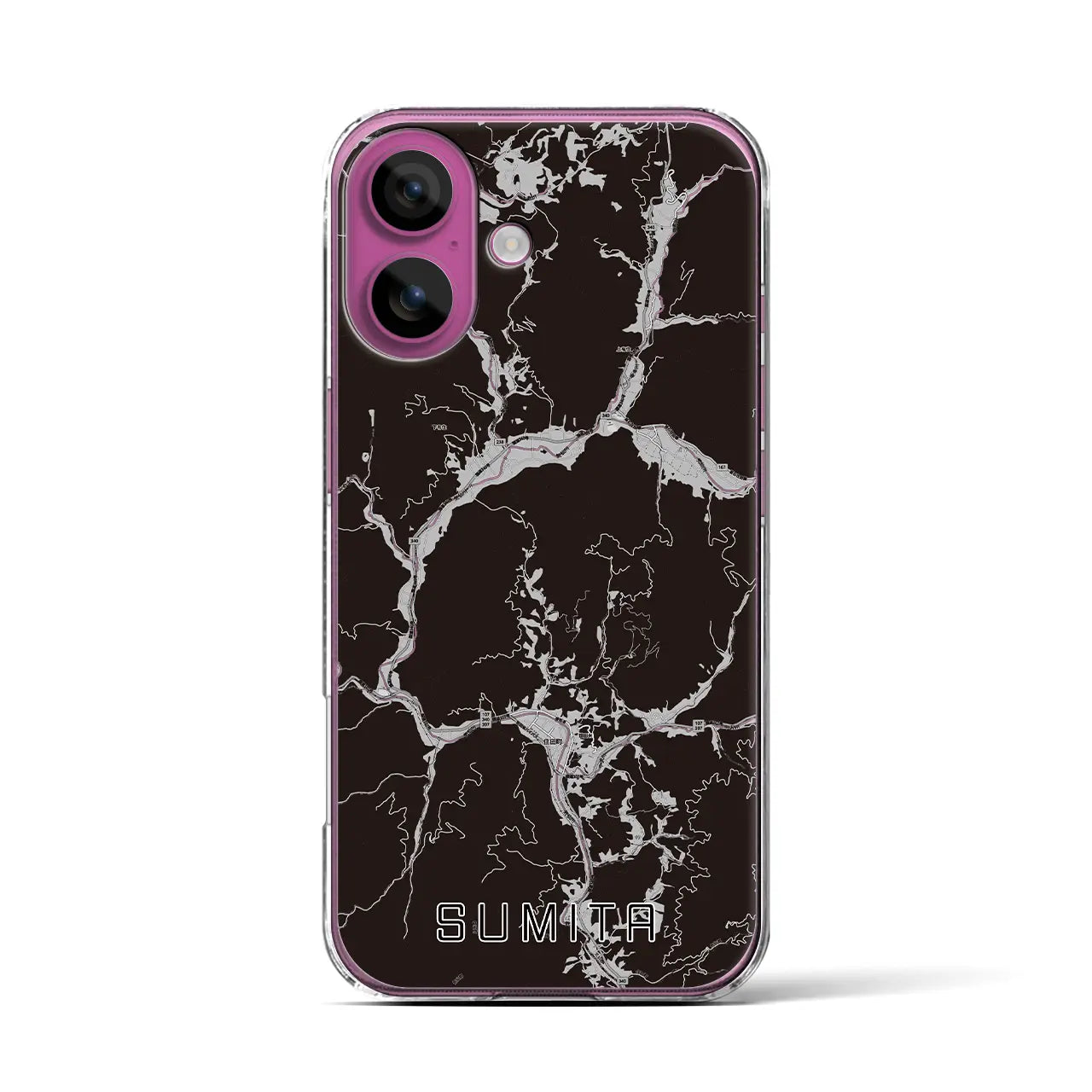 【住田(岩手県)】地図柄iPhoneケース(クリアタイプ)