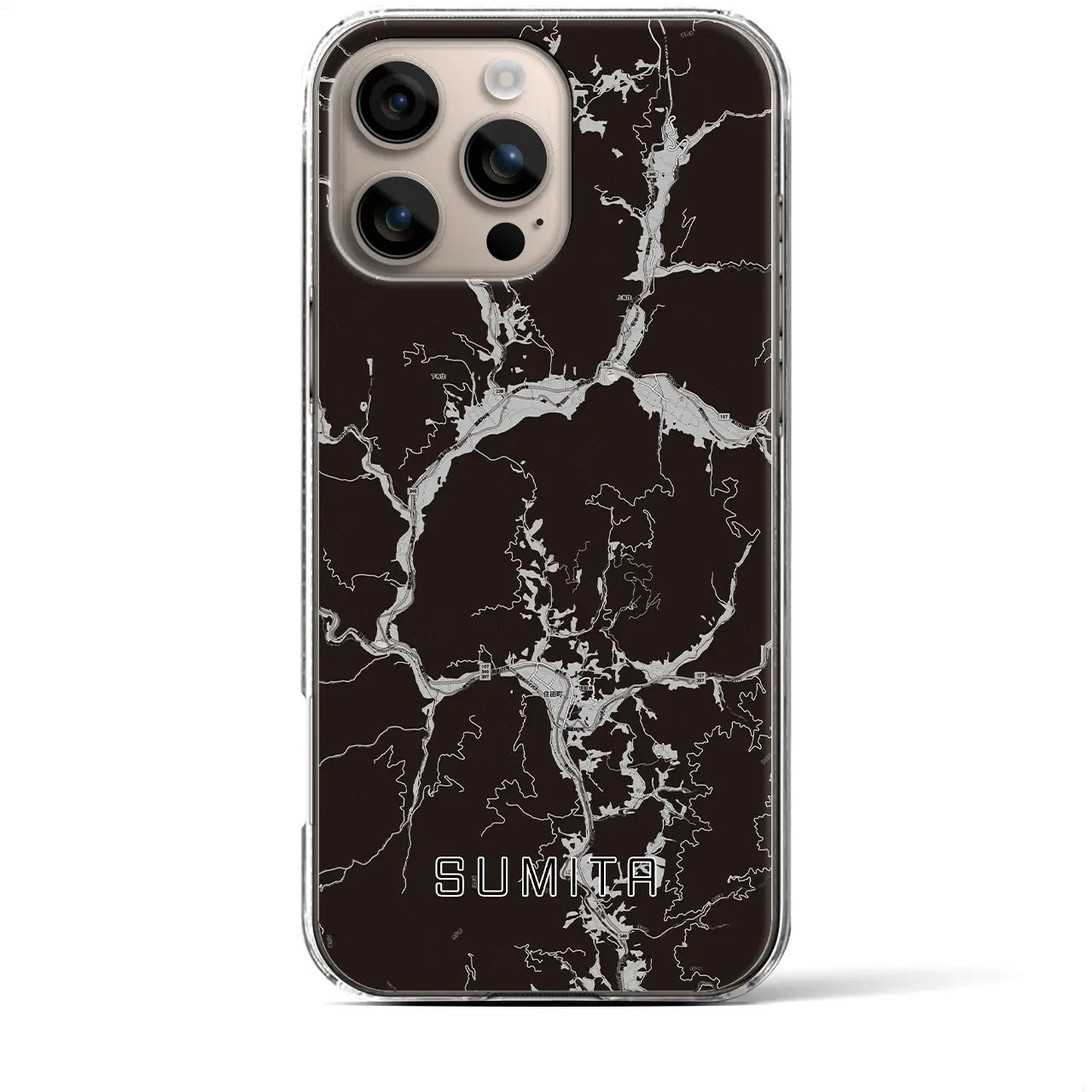 【住田(岩手県)】地図柄iPhoneケース(クリアタイプ)