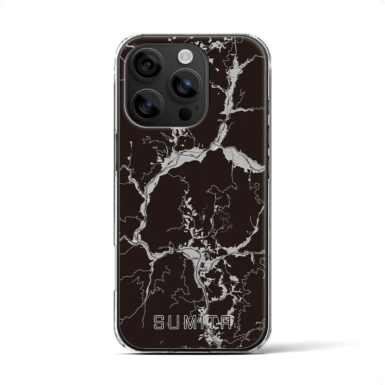 【住田(岩手県)】地図柄iPhoneケース(クリアタイプ)