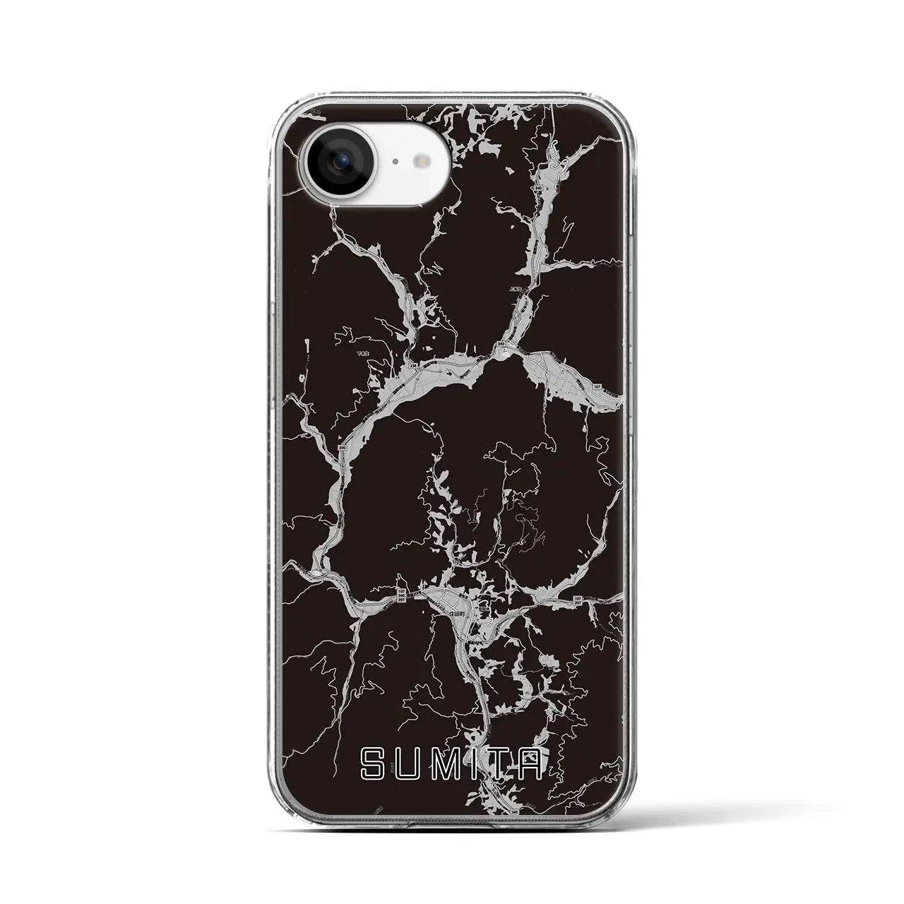 【住田(岩手県)】地図柄iPhoneケース(クリアタイプ)