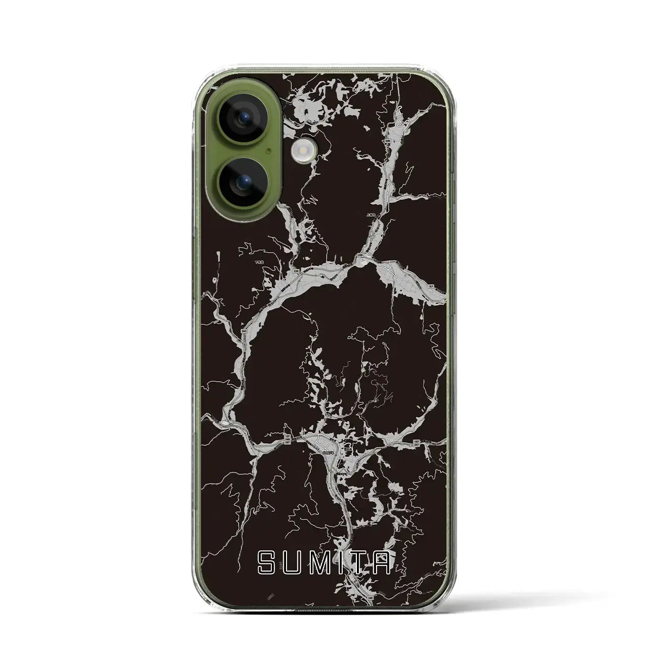 【住田(岩手県)】地図柄iPhoneケース(クリアタイプ)