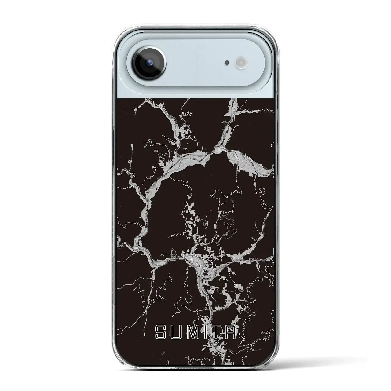 【住田(岩手県)】地図柄iPhoneケース(クリアタイプ)