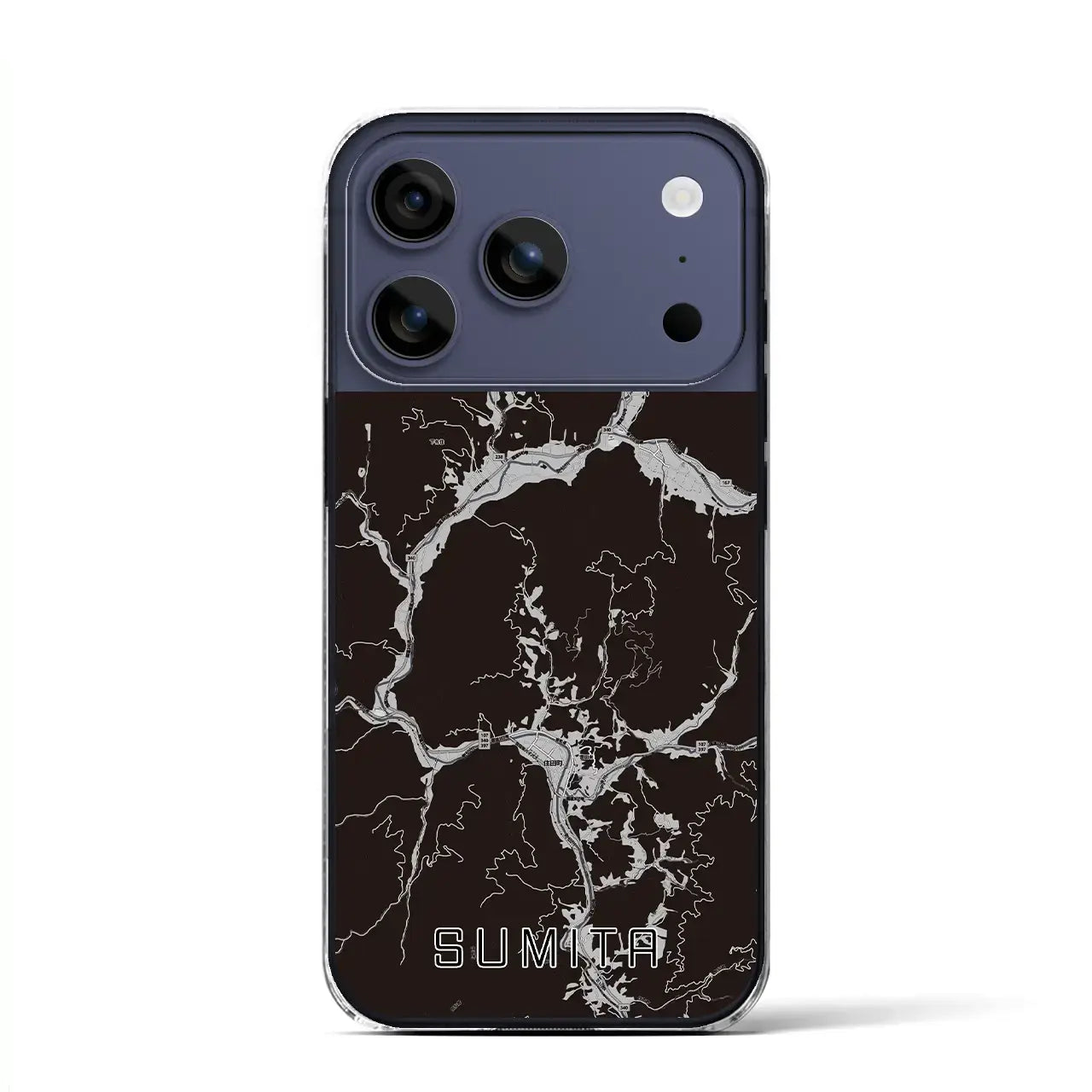 【住田(岩手県)】地図柄iPhoneケース(クリアタイプ)