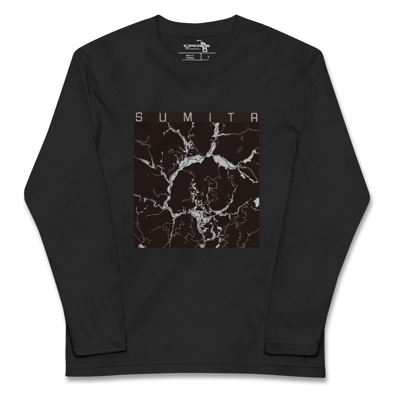 【住田(岩手県)】地図柄ロングスリーブTシャツ