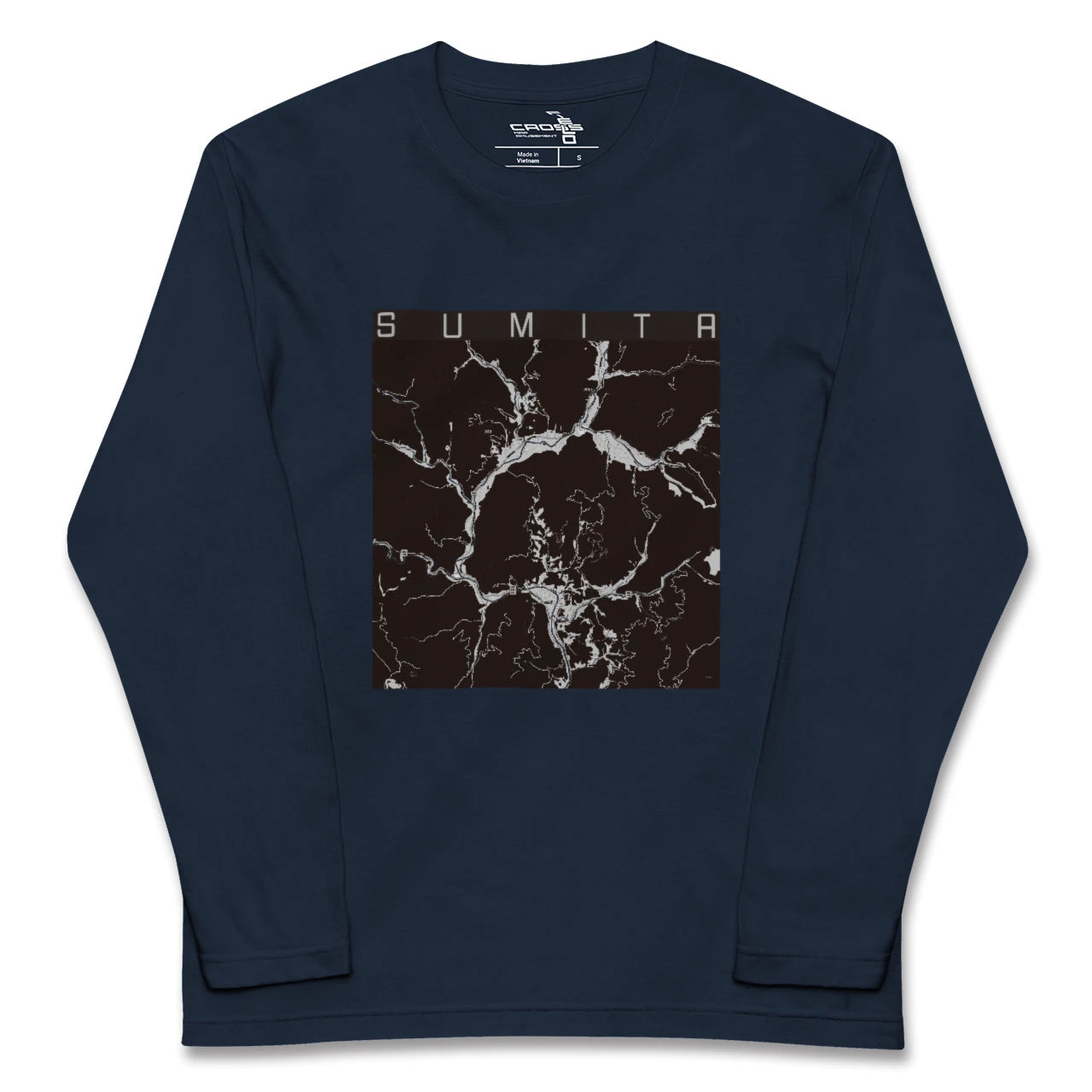 【住田(岩手県)】地図柄ロングスリーブTシャツ