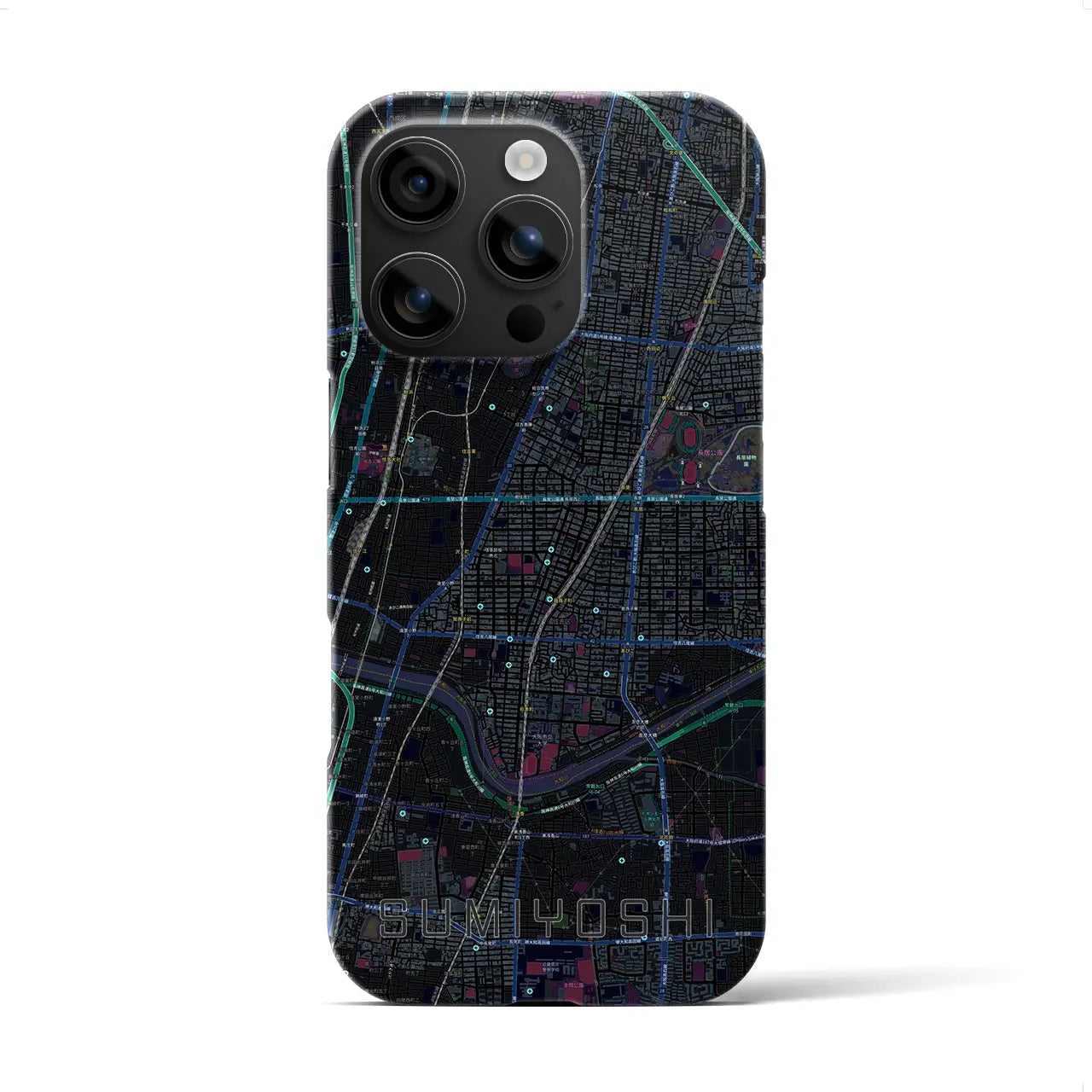 【住吉(大阪府)】地図柄iPhoneケース(バックカバータイプ)