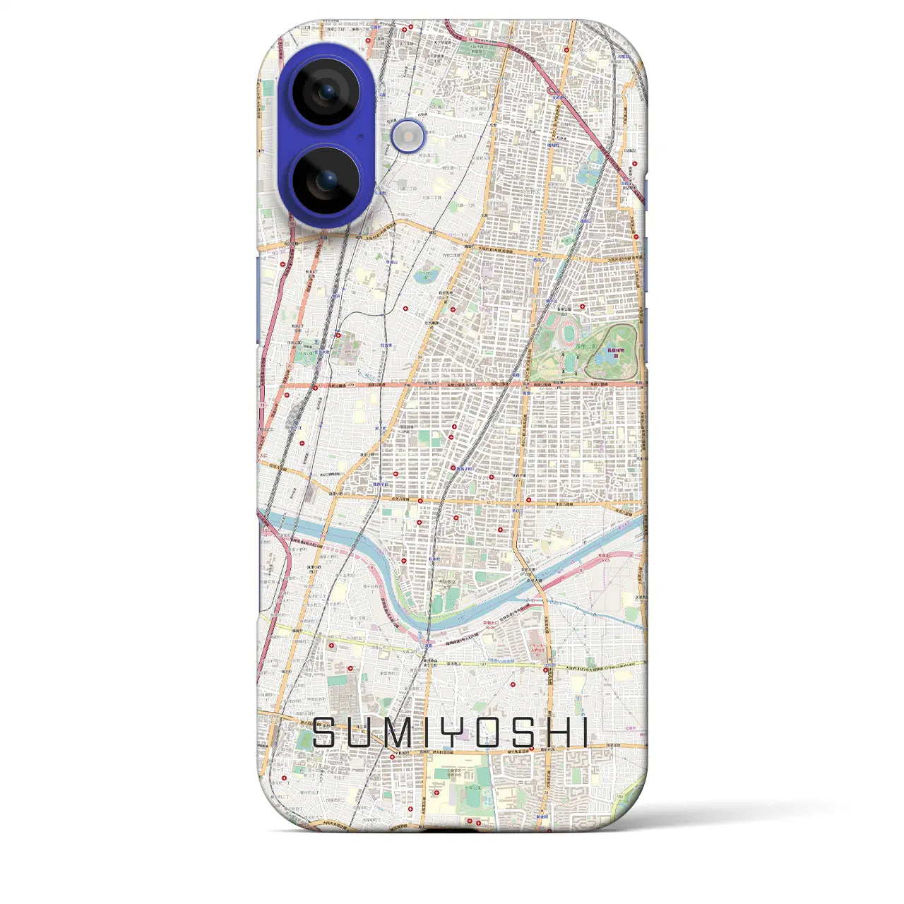 【住吉(大阪府)】地図柄iPhoneケース(バックカバータイプ)ナチュラル・iPhone 16 Pro Max 用