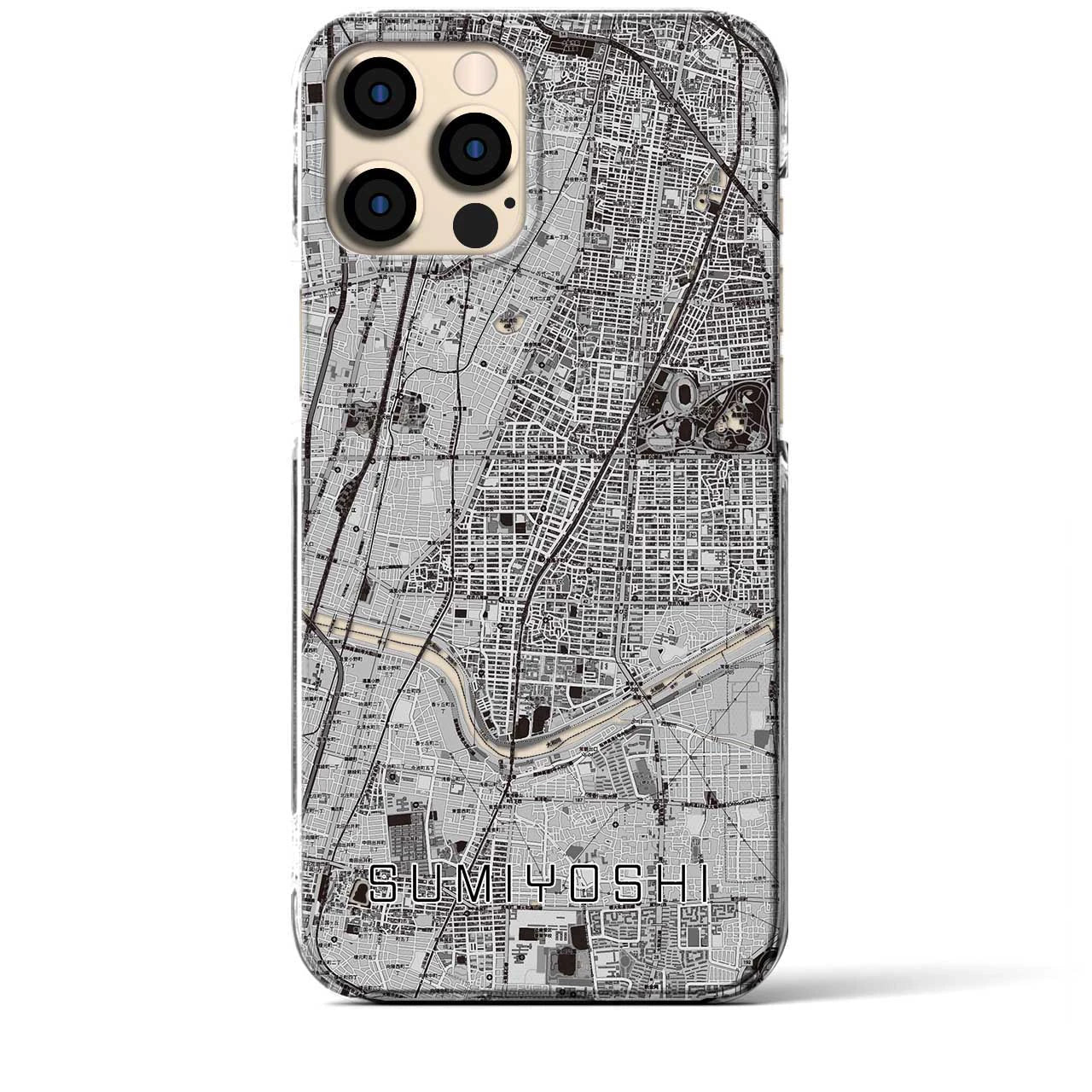 【住吉(大阪府)】地図柄iPhoneケース(クリアタイプ)