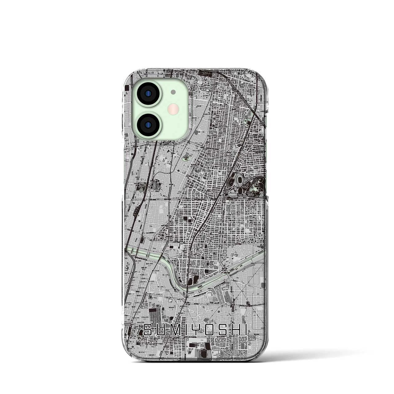 【住吉(大阪府)】地図柄iPhoneケース(クリアタイプ)