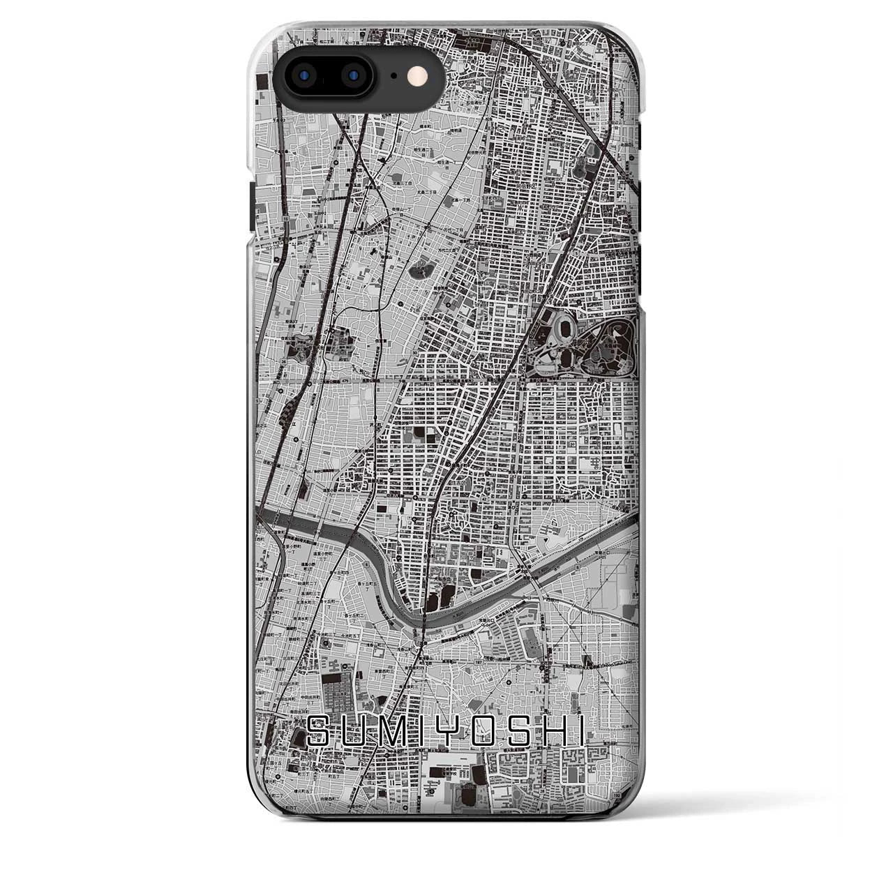 【住吉(大阪府)】地図柄iPhoneケース(クリアタイプ)