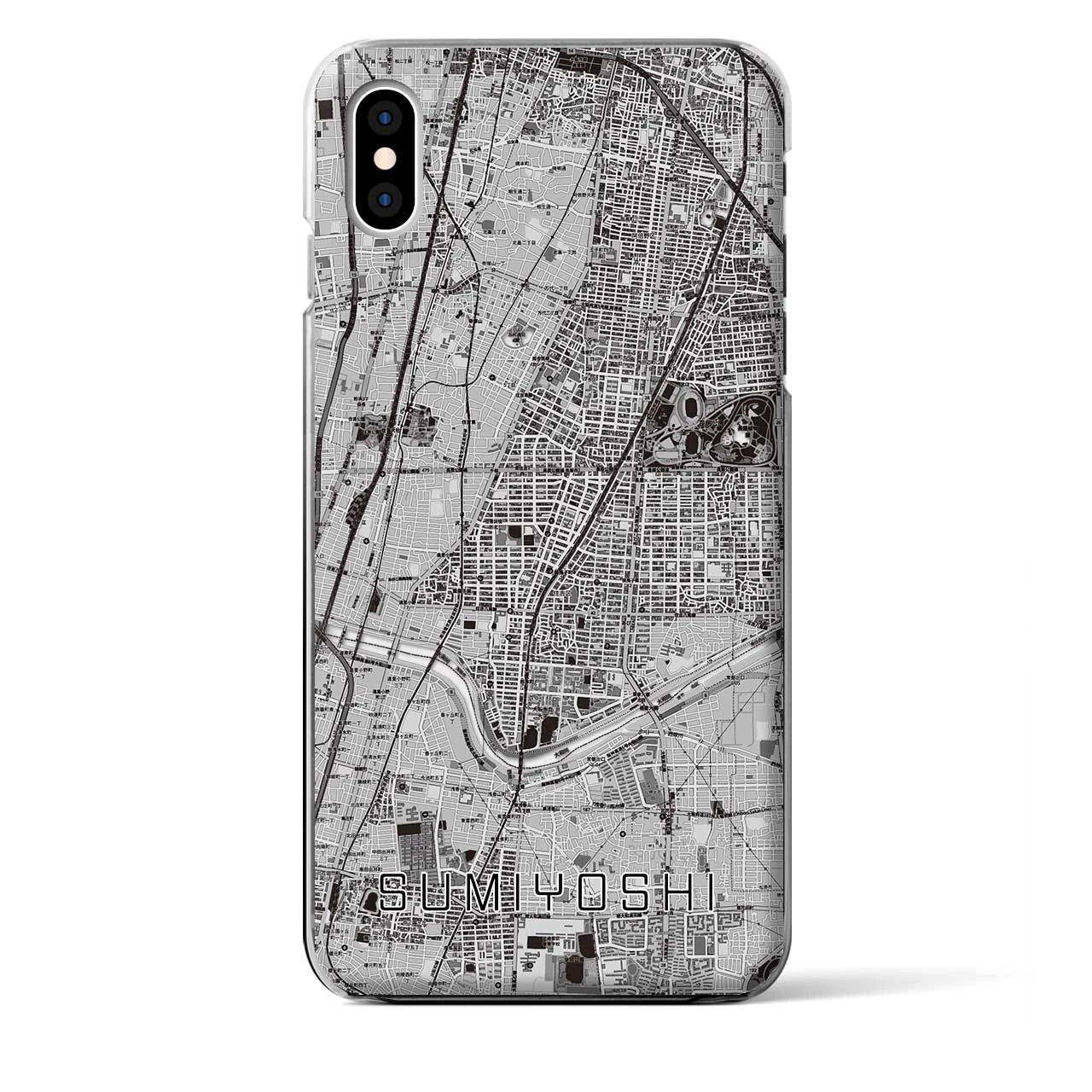 【住吉(大阪府)】地図柄iPhoneケース(クリアタイプ)