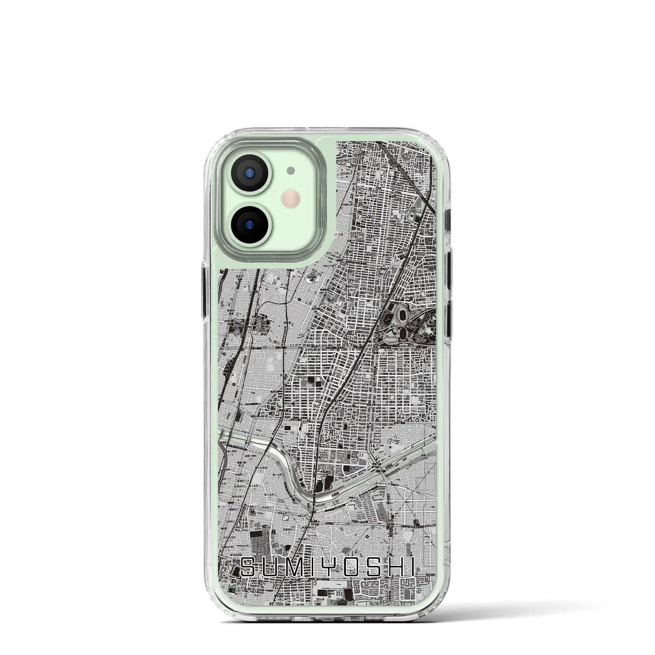 【住吉(大阪府)】地図柄iPhoneケース(MagSafeタイプ)