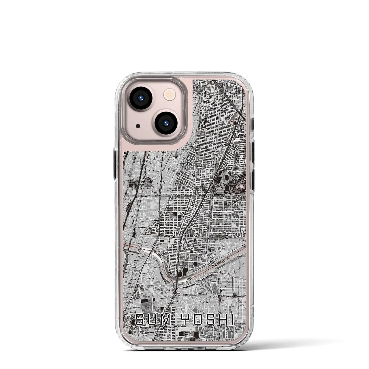 【住吉(大阪府)】地図柄iPhoneケース(MagSafeタイプ)