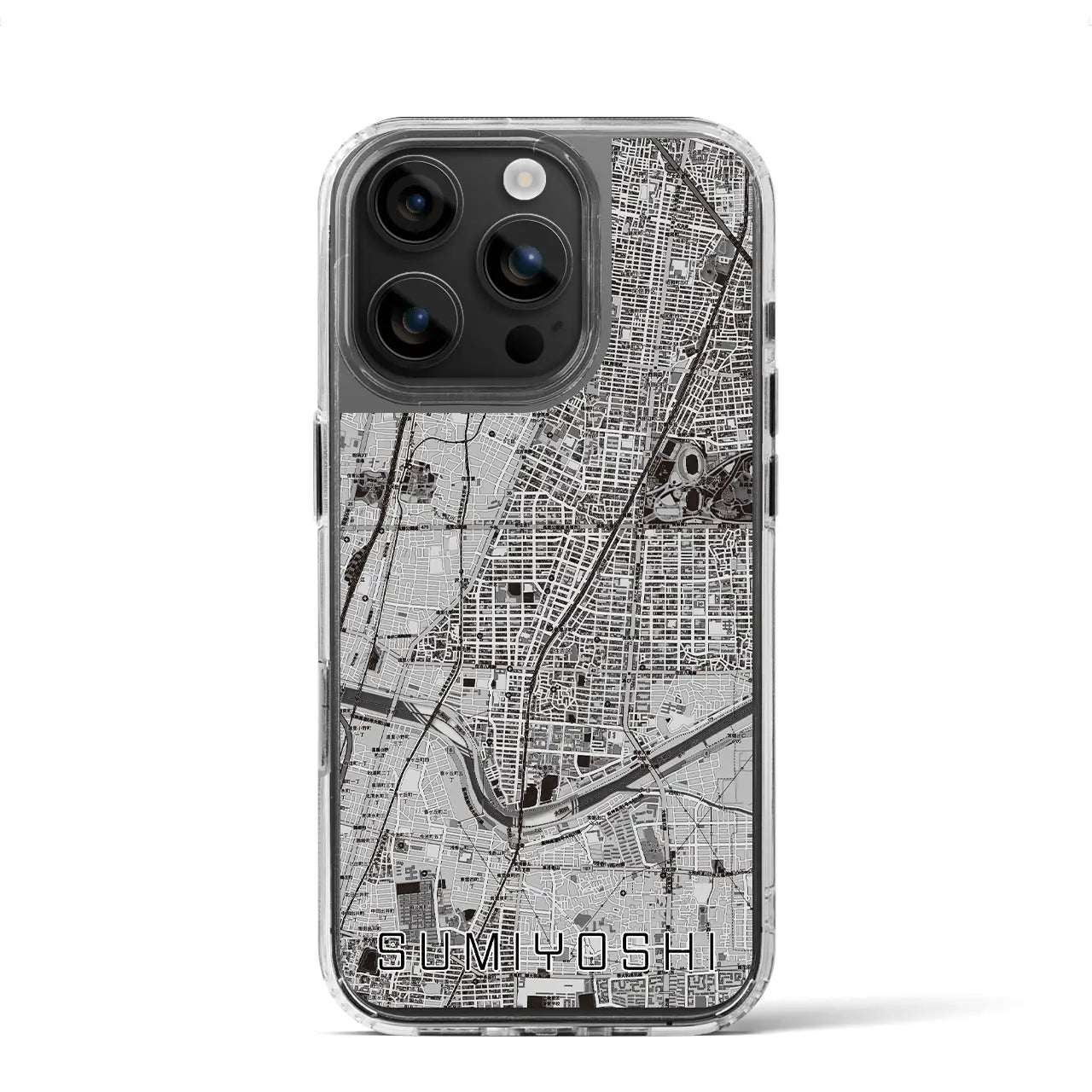 【住吉(大阪府)】地図柄iPhoneケース(MagSafeタイプ)