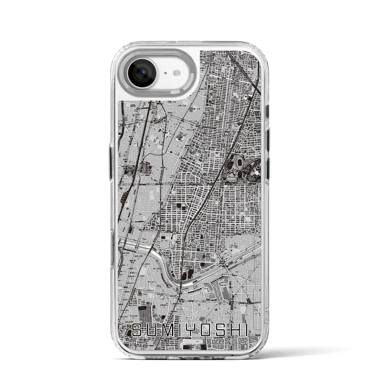 【住吉(大阪府)】地図柄iPhoneケース(MagSafeタイプ)