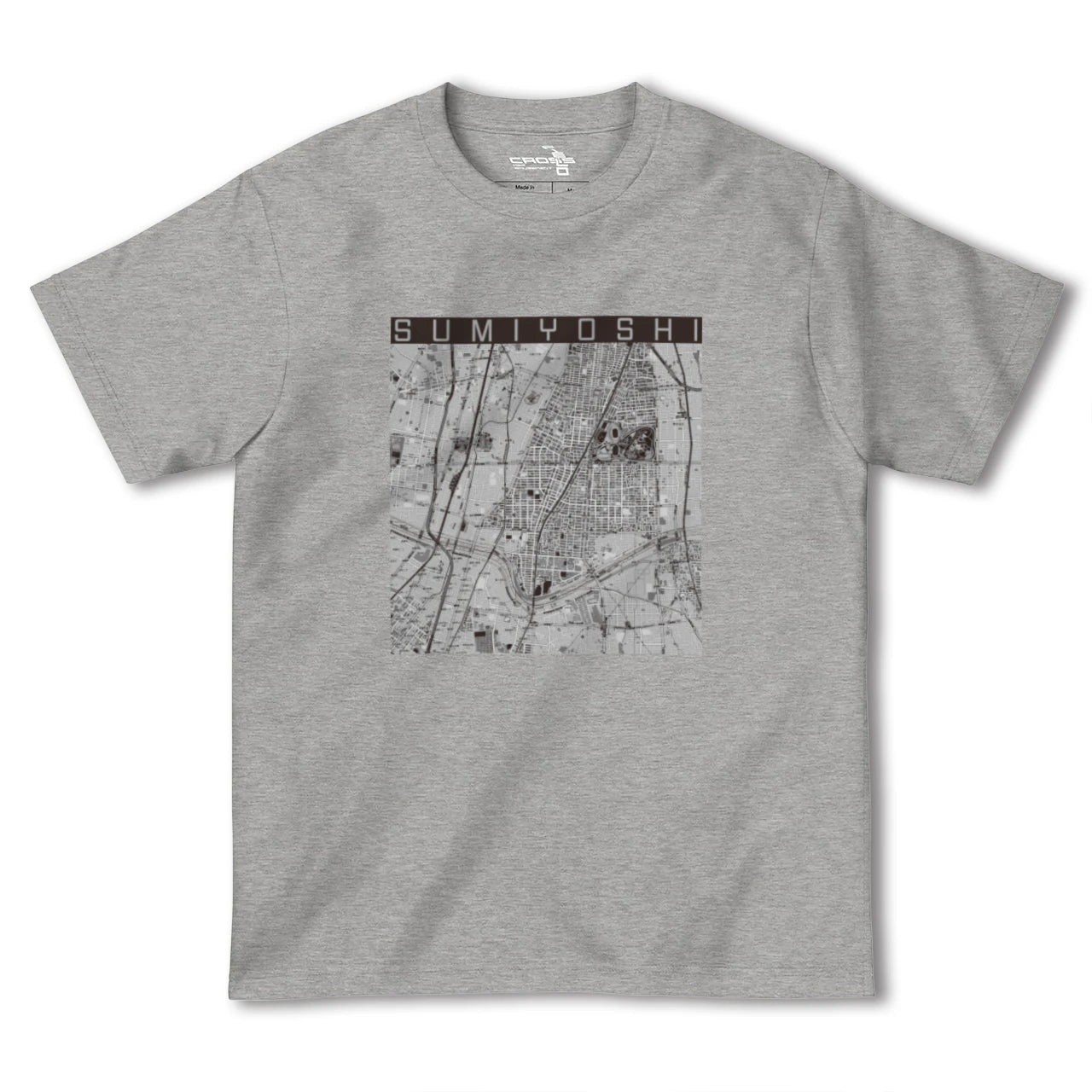 【住吉(大阪府)(大阪府)】地図柄ヘビーウェイトTシャツ