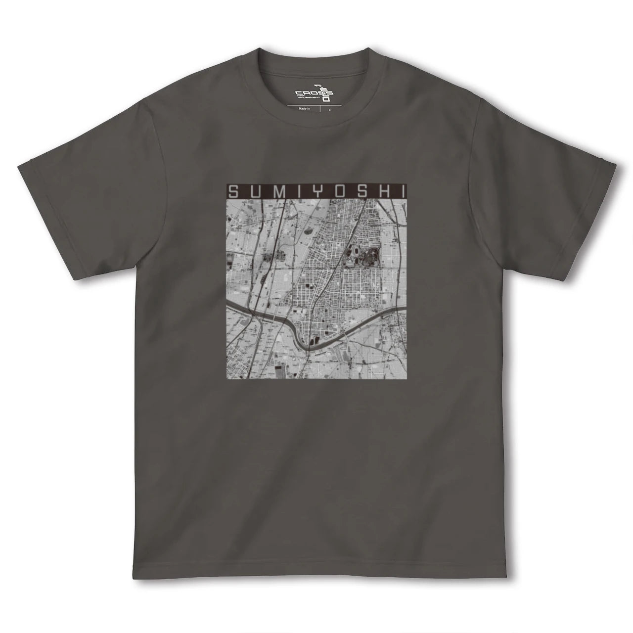 【住吉(大阪府)(大阪府)】地図柄ヘビーウェイトTシャツ