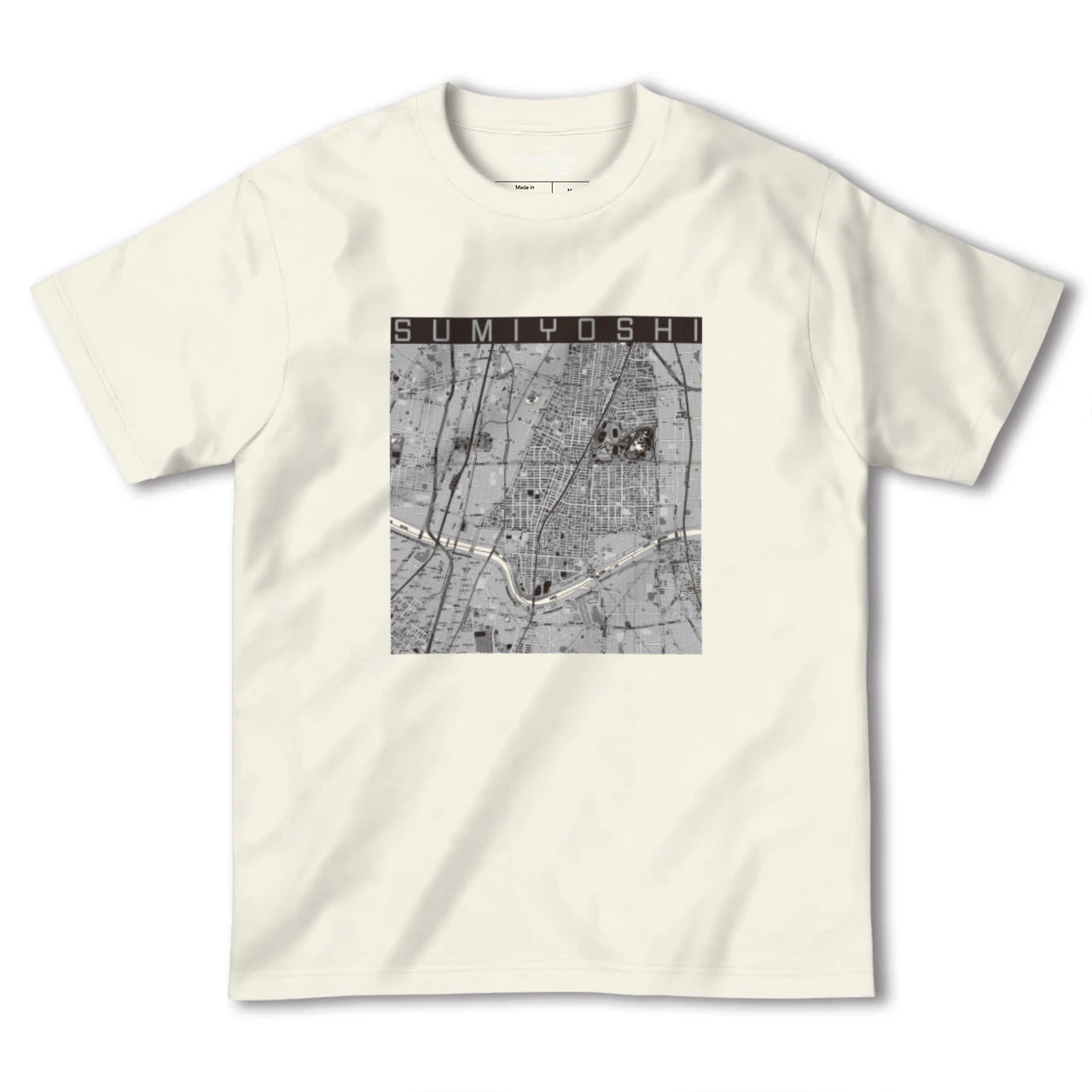 【住吉(大阪府)(大阪府)】地図柄ヘビーウェイトTシャツ