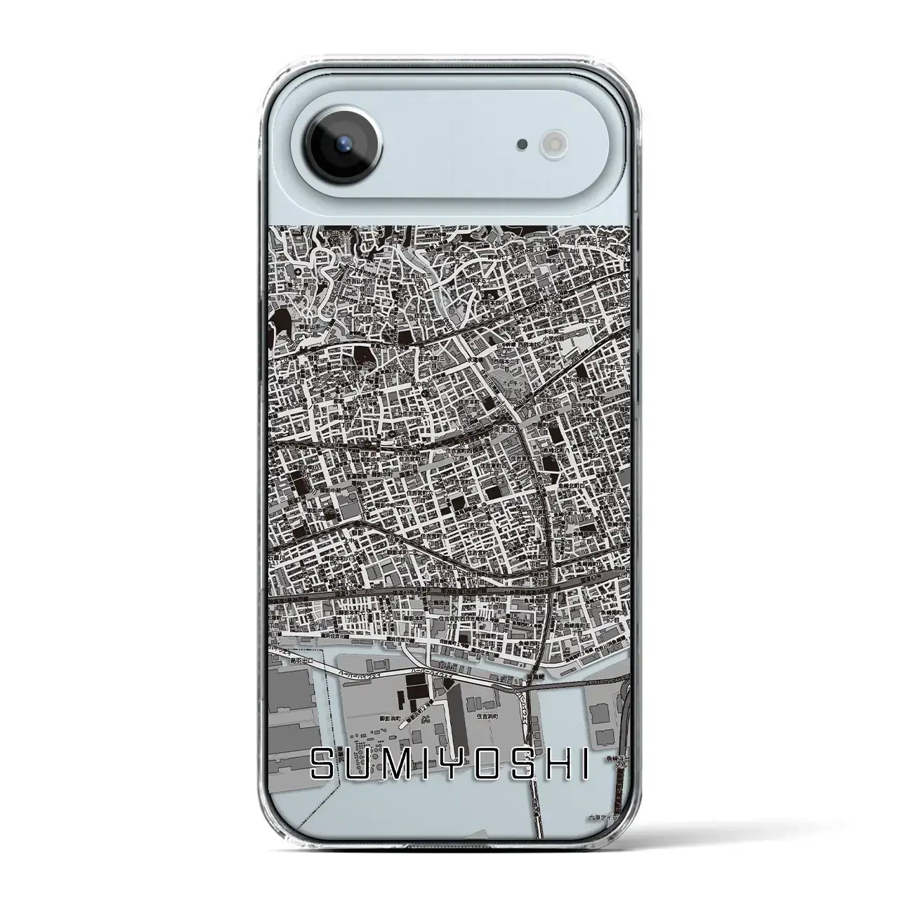 【住吉(兵庫県)】地図柄iPhoneケース(クリアタイプ)