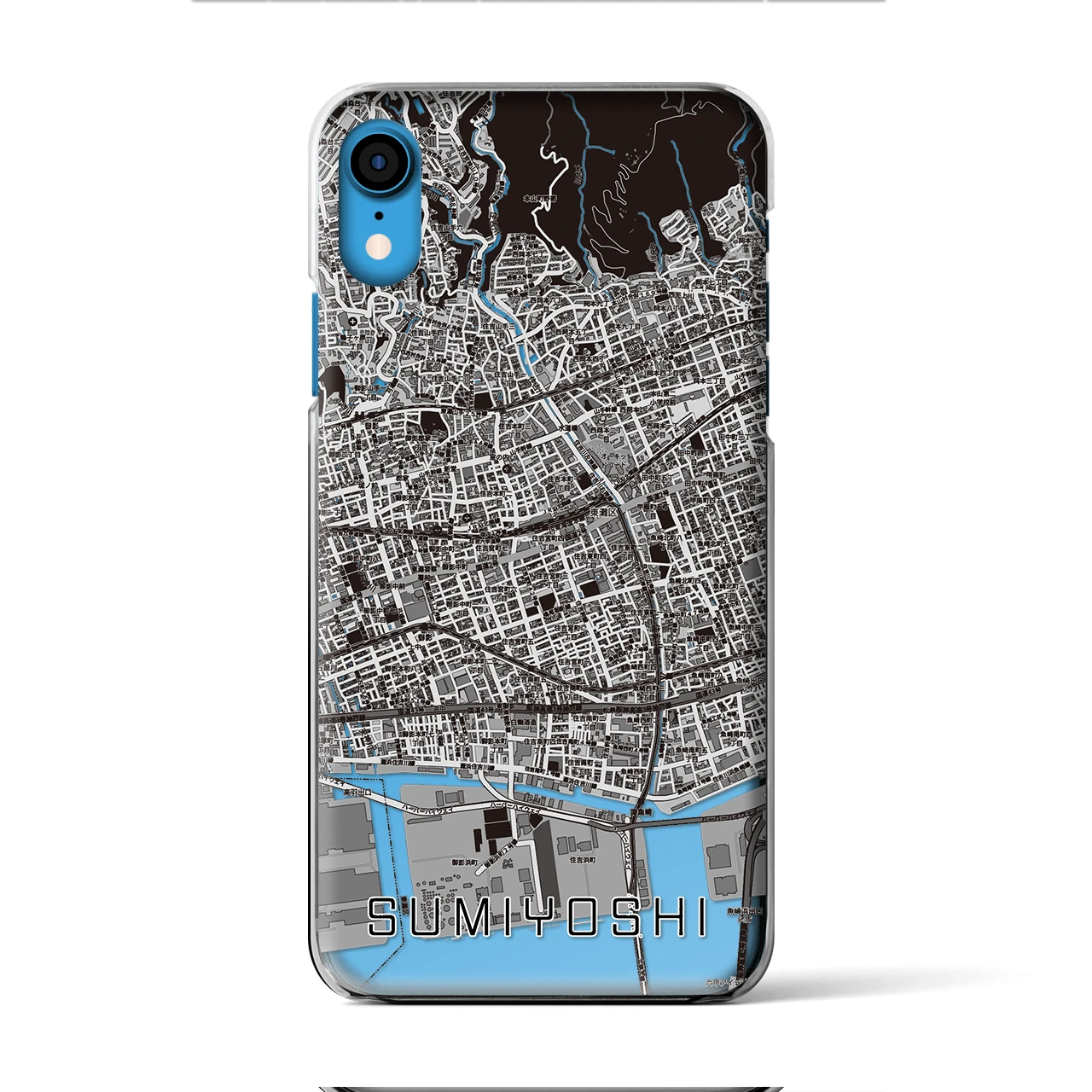 【住吉(兵庫県)】地図柄iPhoneケース(クリアタイプ)