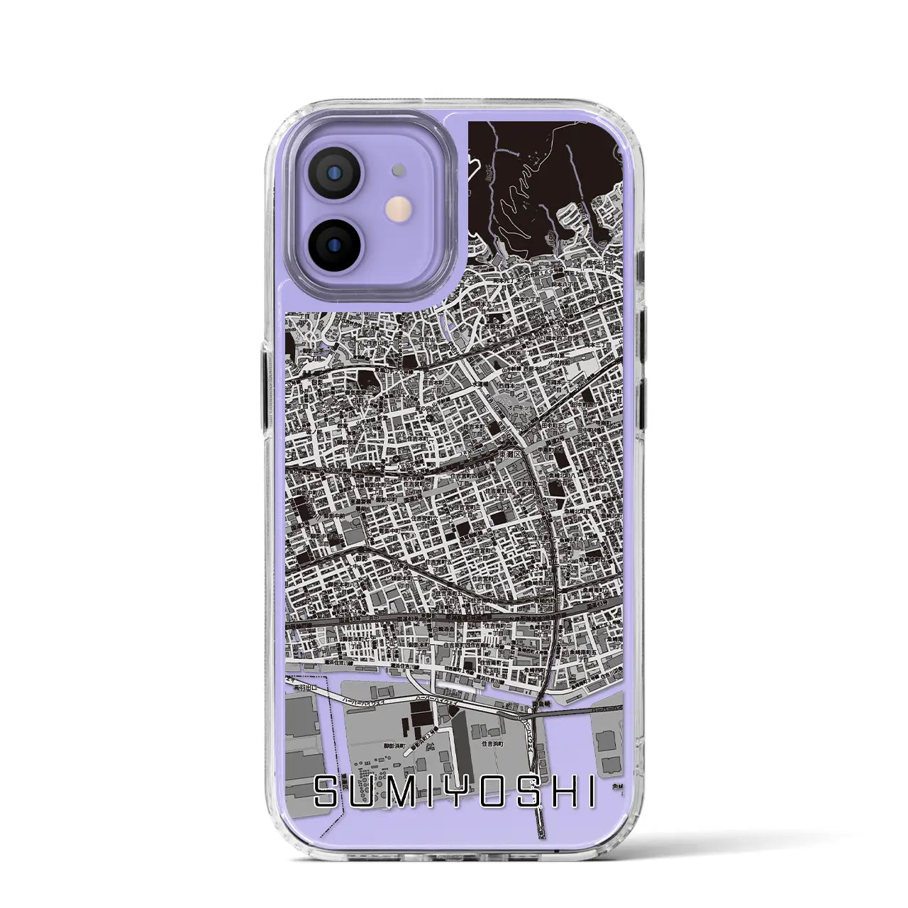 【住吉(兵庫県)】地図柄iPhoneケース(MagSafeタイプ)