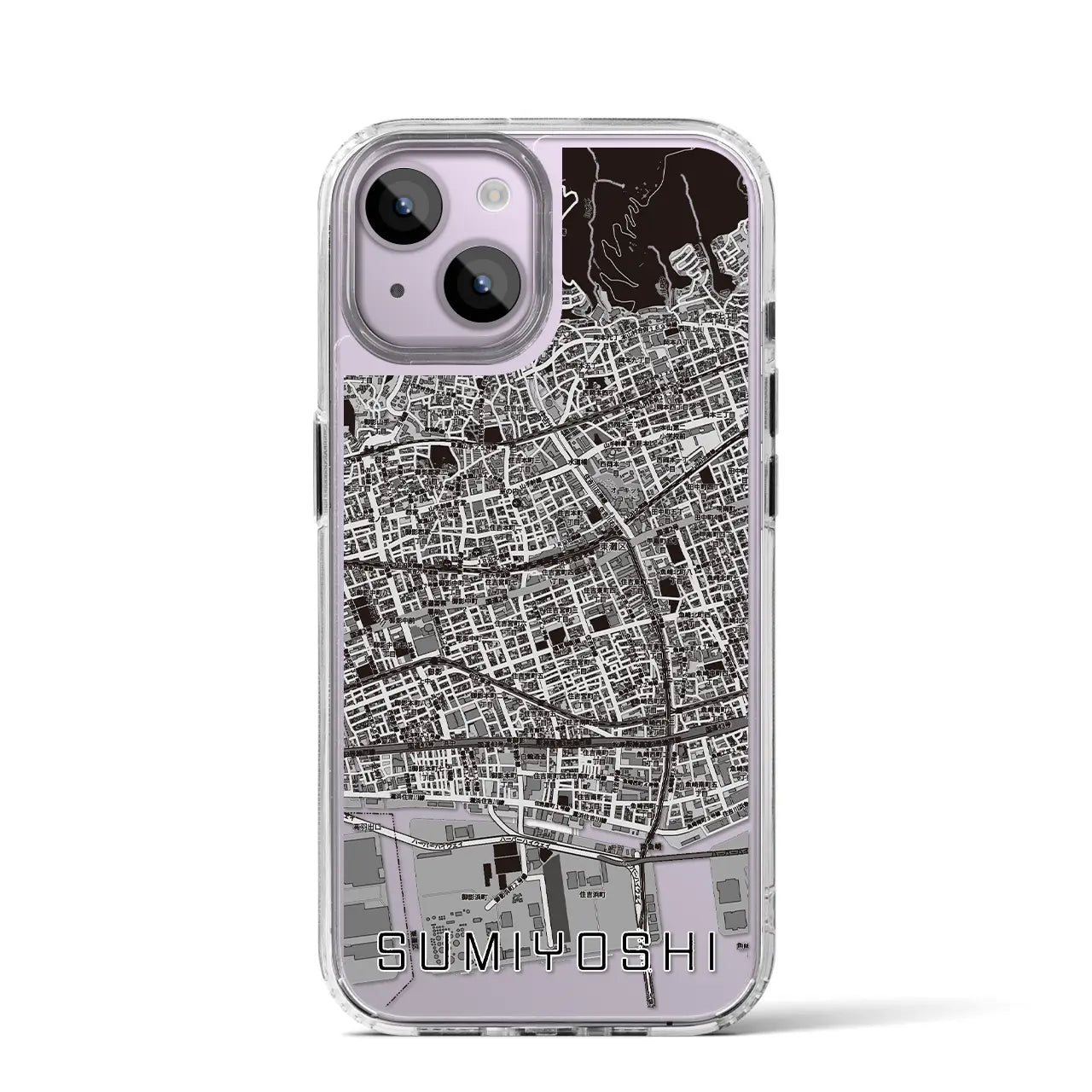 【住吉(兵庫県)】地図柄iPhoneケース(MagSafeタイプ)