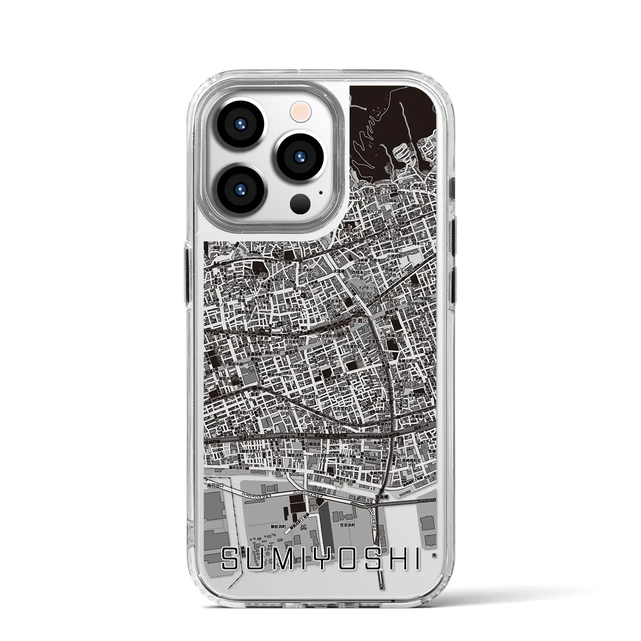 【住吉(兵庫県)】地図柄iPhoneケース(MagSafeタイプ)