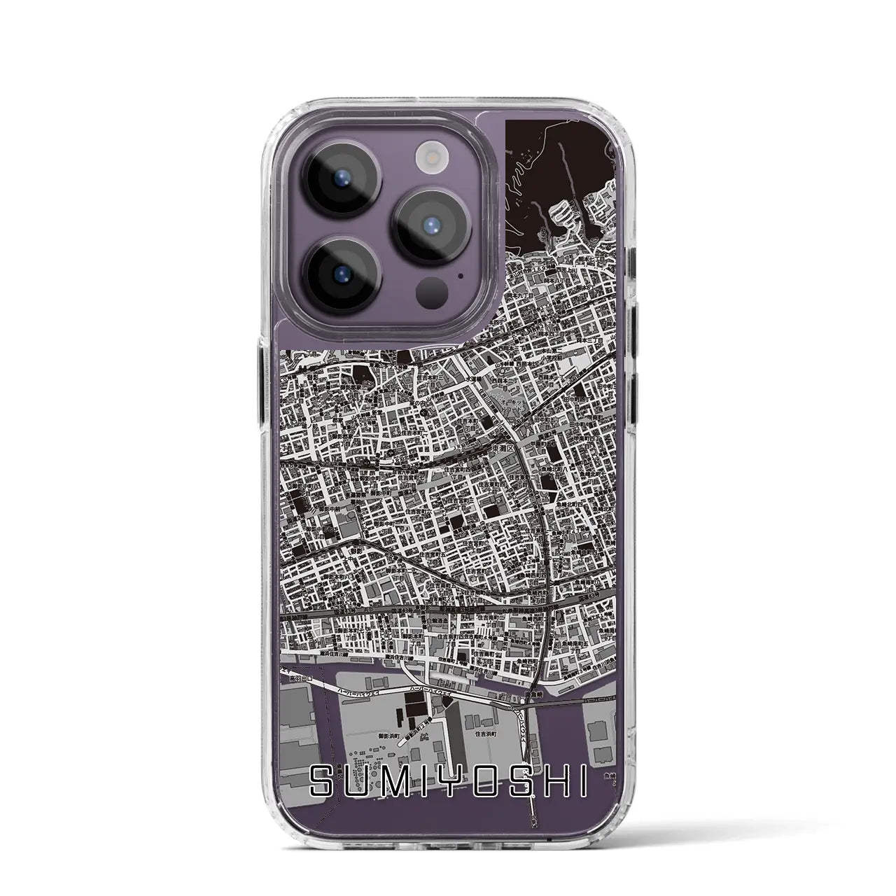 【住吉(兵庫県)】地図柄iPhoneケース(MagSafeタイプ)