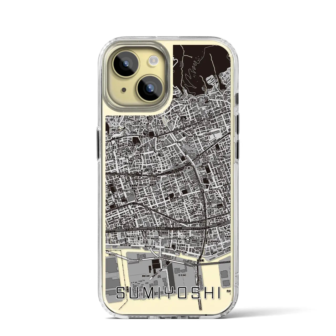 【住吉(兵庫県)】地図柄iPhoneケース(MagSafeタイプ)