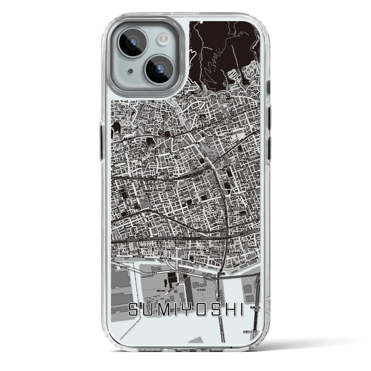 【住吉(兵庫県)】地図柄iPhoneケース(MagSafeタイプ)