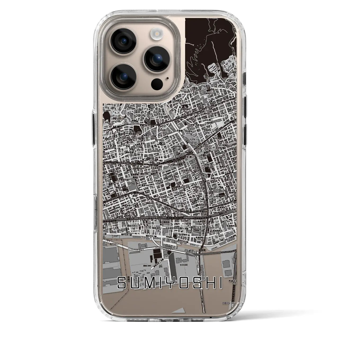 【住吉(兵庫県)】地図柄iPhoneケース(MagSafeタイプ)