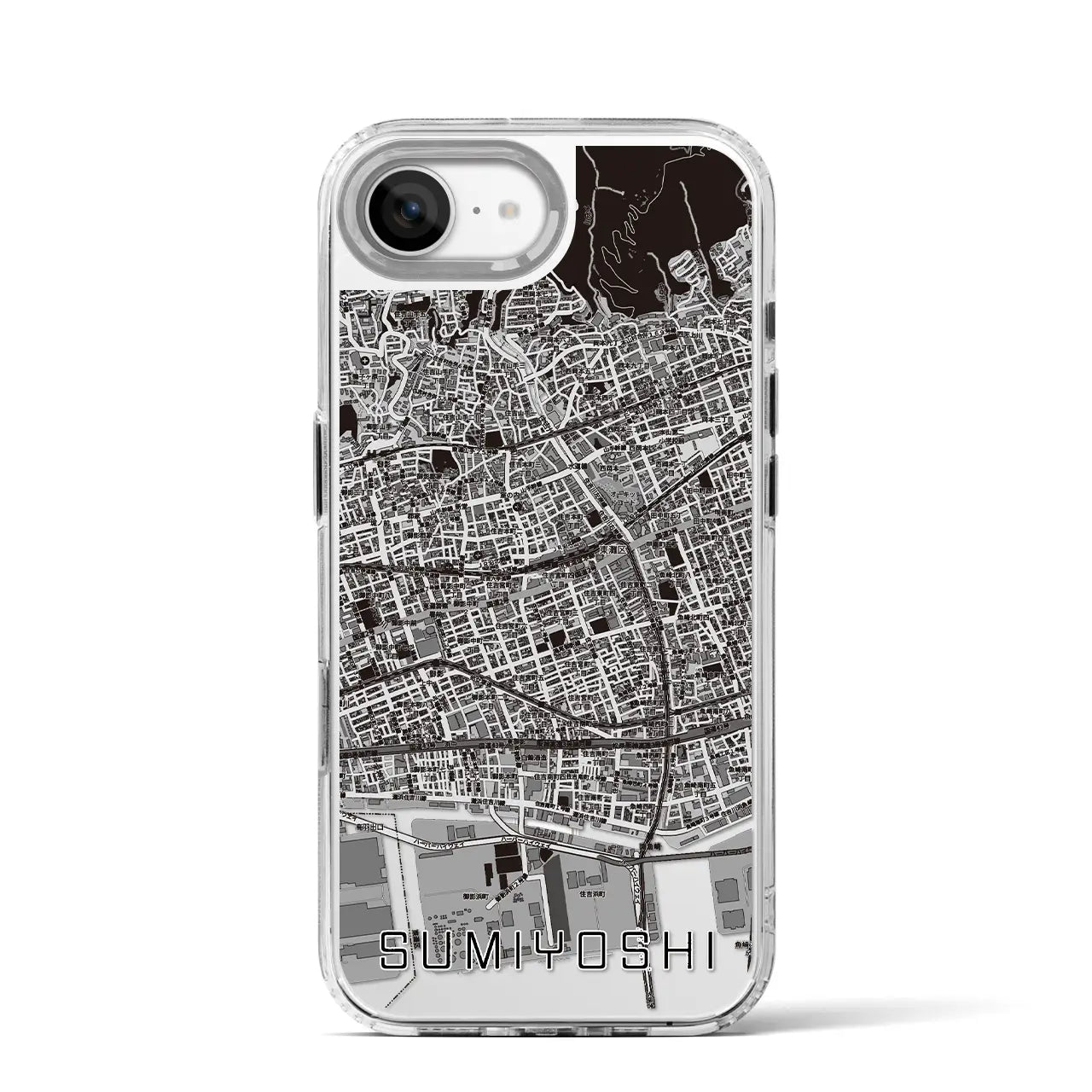 【住吉(兵庫県)】地図柄iPhoneケース(MagSafeタイプ)