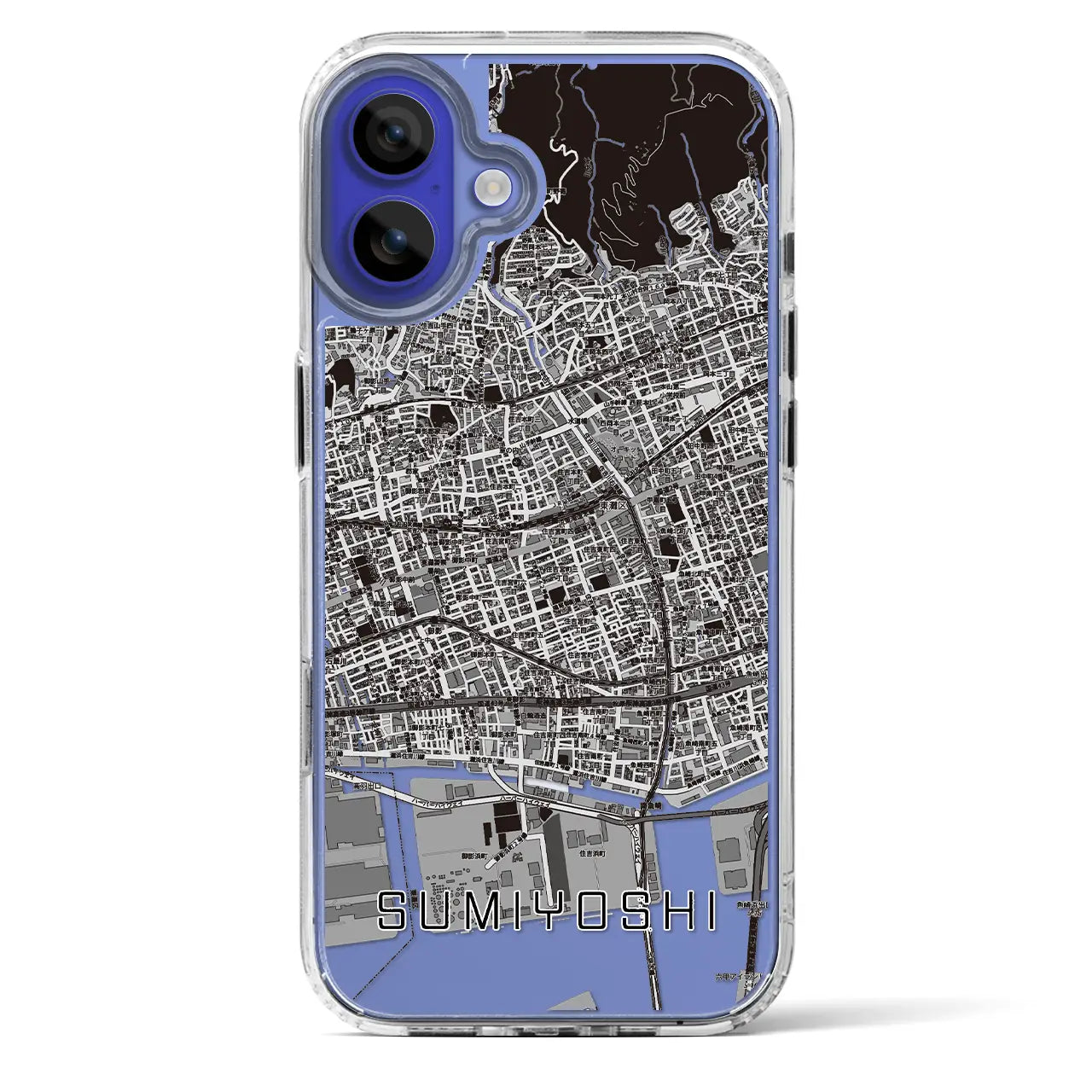 【住吉(兵庫県)】地図柄iPhoneケース(MagSafeタイプ)