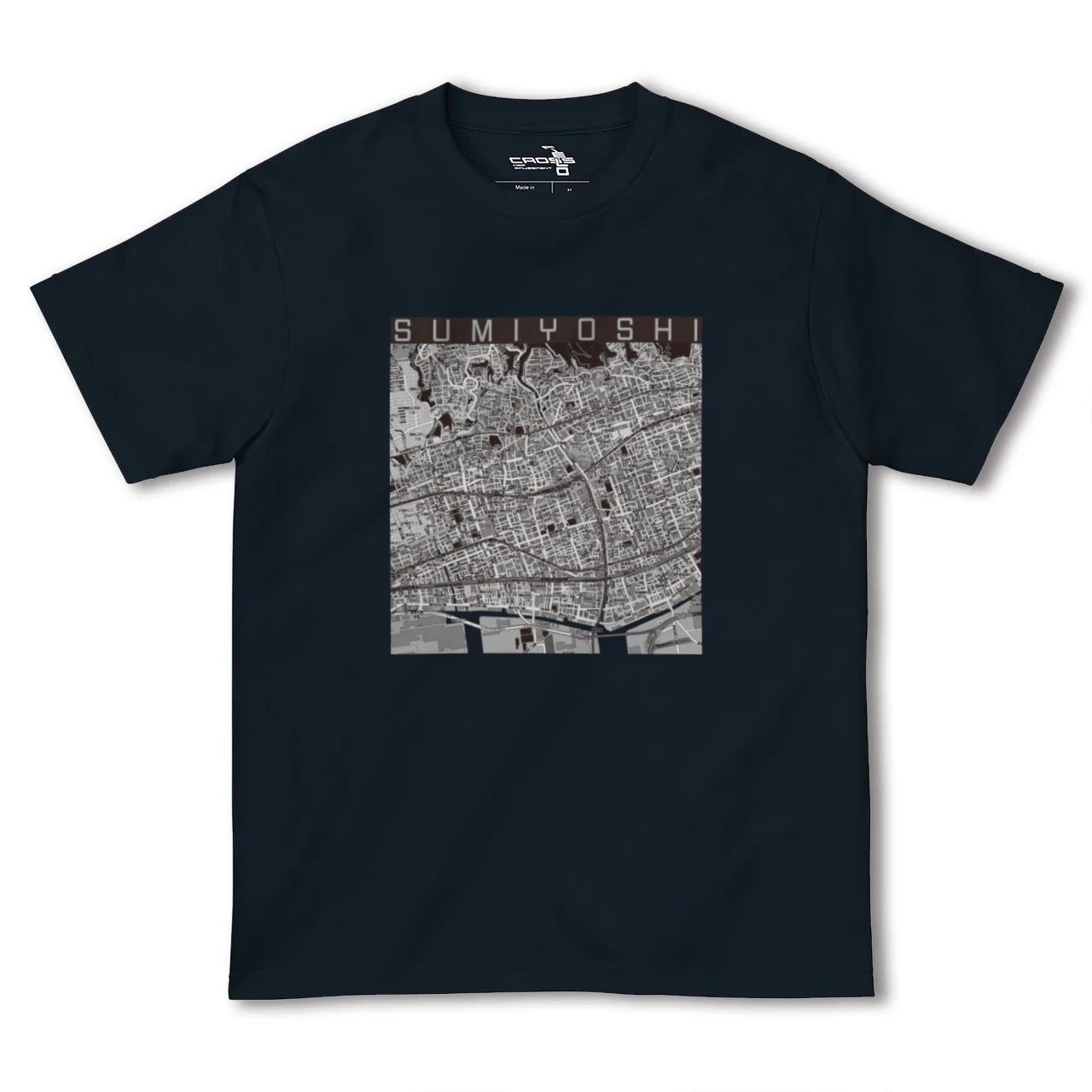 【住吉(兵庫県)(兵庫県)】地図柄ヘビーウェイトTシャツ