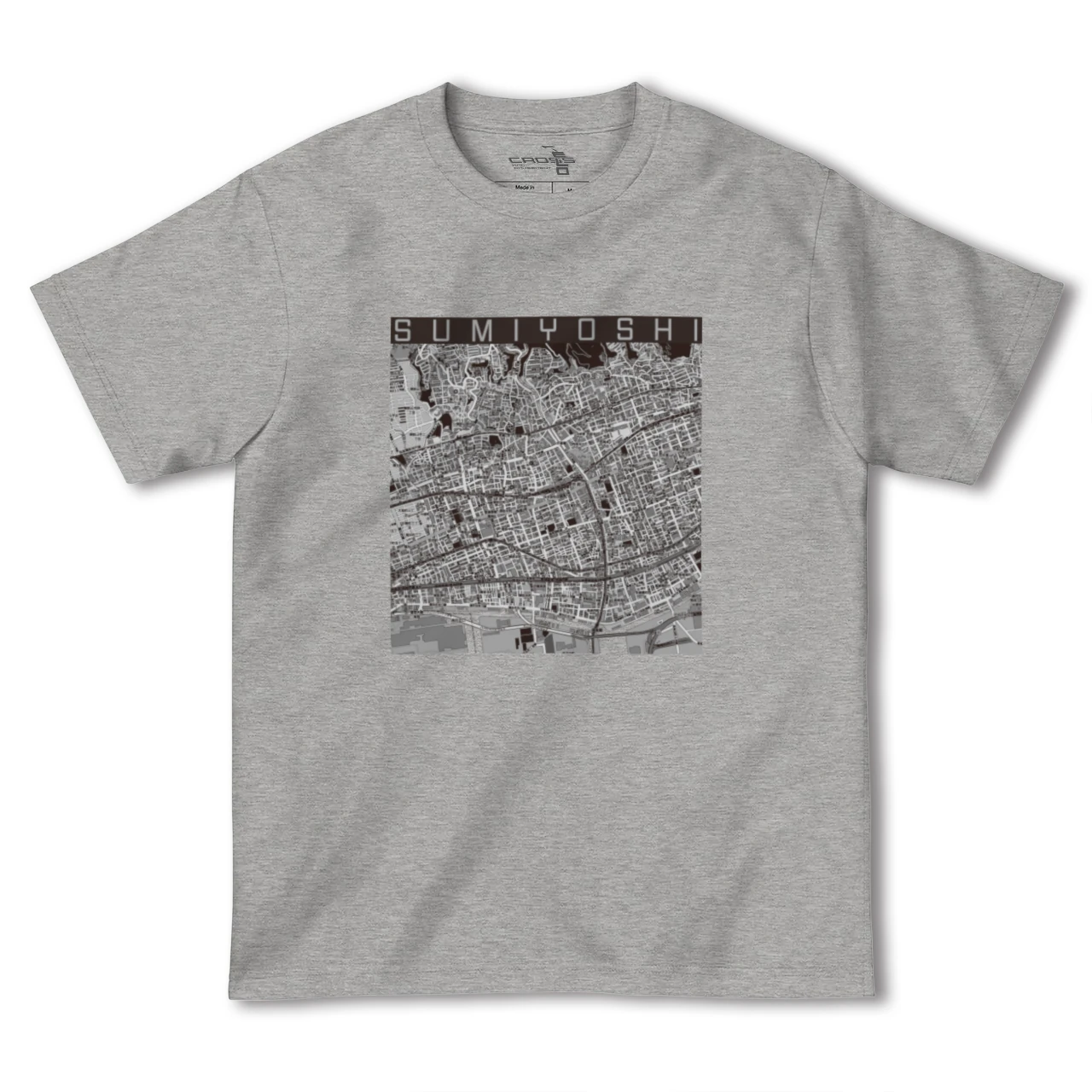 【住吉(兵庫県)(兵庫県)】地図柄ヘビーウェイトTシャツ