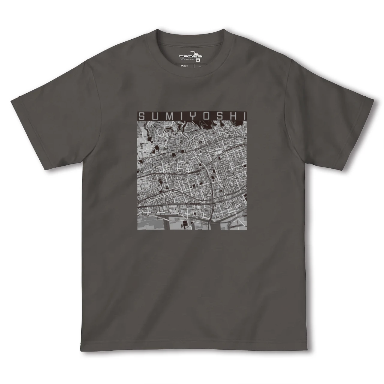 【住吉(兵庫県)(兵庫県)】地図柄ヘビーウェイトTシャツ