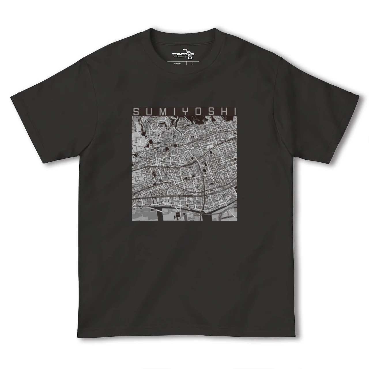 【住吉(兵庫県)(兵庫県)】地図柄ヘビーウェイトTシャツ